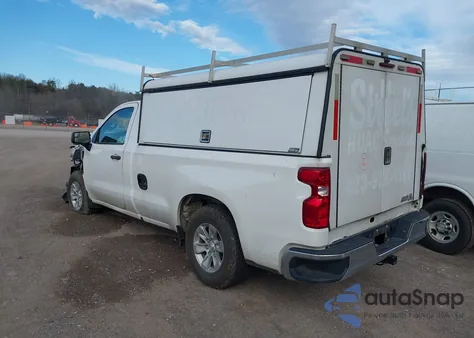 2021 Chevrolet Silverado 1500 2Wd Long Bed Wt из США, поврежденный, VIN 3GCNWAEF8MG438435